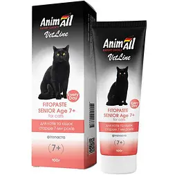 Фітопаста AnimAll VetLine Senior Age 7+ для котів старше 7 років, 100 г