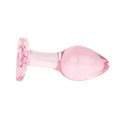 Анальна пробка EasyToys Anal Plug Glass M 8.3 см (рожевий) - мініатюра 7