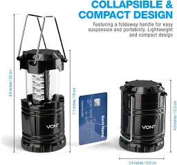 Ліхтарик лампа Vont LED Camping Lantern 140 Lumen 2-Pack - мініатюра 4