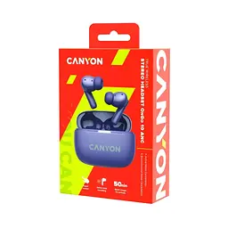 Навушники Canyon TWS-10 OnGo ANC ENC Purple (CNS-TWS10PL) - мініатюра 8