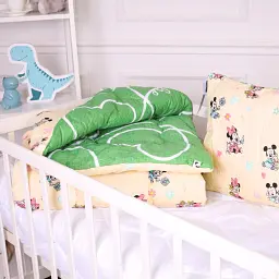 Набір дитячий MirSon зима Kids Time 20-0043 Green Mikey Mouse 110x140 см бавовна: ковдра з подушкою (2200009671272) - мініатюра 3