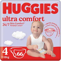 Подгузники Huggies Ultra Comfort 4 (7-18 кг) 66 шт.