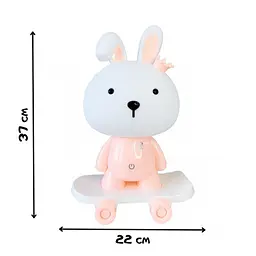 Нічник дитячий «Зайчик на скейті» Mega Zayka MGZ-1407(Pink) живлення від USB - мініатюра 2