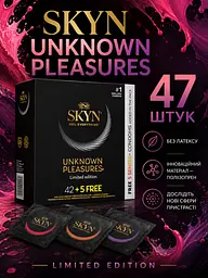 Презервативи SKYN Feel Everything Unknown Pleasures Limited Edition 47 шт — безлатексний набір ультратонких презервативів з аромат