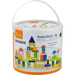 Дерев'яні кубики Viga Toys Місто 75 шт. (50287) - мініатюра 2