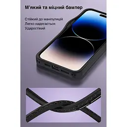 Чохол Vokamo MagSafe для iPhone 15 Pro Max з магнітом Ice Glass Black - мініатюра 6