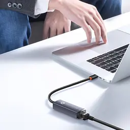 Зовнішня мережева карта адаптер Baseus Lite Series Ethernet Adapter Type-C to RJ45 LAN Port (100Mbps) - мініатюра 3