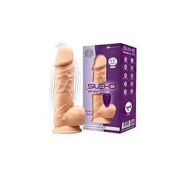 Вібратор SilexD Premium Silicone Dildo Model 1 Size 8.5" LRS 21.5 см тілесний - мініатюра 4
