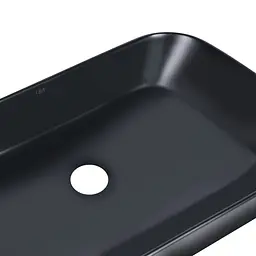 Умивальник Qtap Scorpio 550x390x120 Black matt QT14112243MBN, Чорний матовий - мініатюра 4