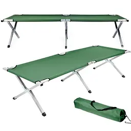 Розкладне ліжко 190 × 62 × 42 см до 120 кг • Туристична розкладачка для відпочинку та кемпінгу - мініатюра 6