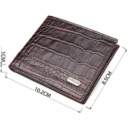 Затискач із натуральної фактурної шкіри Canpellini 21519 коричневий - мініатюра 3