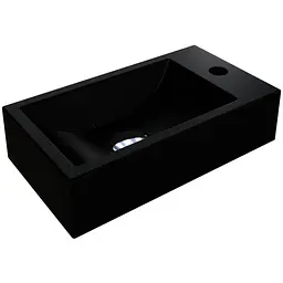 Умивальник Miraggio Faro L mirastone black 0000398, Чорний матовий