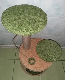 Ігровий комплекс для котів з кігтеточкою KL26 з підвісною іграшкою - мініатюра 4
