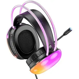Ігрові навушники Hoco W109 Plus usb 7.1 RGB - мініатюра 4