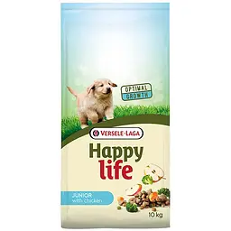 Сухий преміум корм Happy Life Junior with Chicken Хеппі Лайф Джуніор для цуценят всіх порід 10 кг (310403)