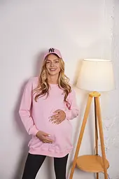 Світшот для майбутніх мам з секретом годування Santa Fe L-XL (46-48) Lullababe Рожевий - мініатюра 4
