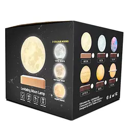 Магнітна левітаційна лампа HCNT Levitating Lamp Moon Light Wood Grain SIM10-GW5 - мініатюра 2