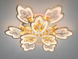 Стельова LED люстра Diasha 8148/6+3G золото, 9 модулів, 185 Вт, 80 см, 16-25m2 - мініатюра 2
