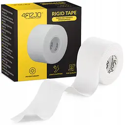 Стрічка кінезіологічна (кінезіо тейп) 4FIZJO Rigid Tape 5 см x 10 м жорстка White (P-5905973400824) - мініатюра 1