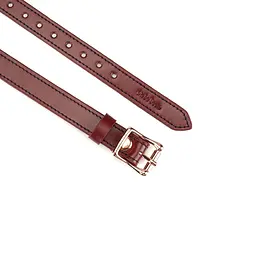 Маска на очі Liebe Seele Wine Red Blindfold шкіряна - мініатюра 5