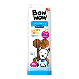Ласощі для собак Bow wow смужки з яловичини та птиці 22 см, 60 г