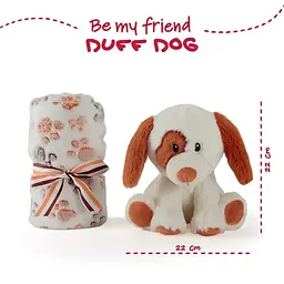 Плед Perletti Toys Duff Dog з м'якою іграшкою 120x80 см білий/коричневий (P13067) - мініатюра 4