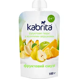 Пюре фруктове Kabrita Фруктовий смузі з козячими вершками 100 г