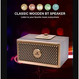 Портативна колонка ретро Kisonli G2 Bluetooth 1200 mAh 10 Вт Dark Wood - мініатюра 10