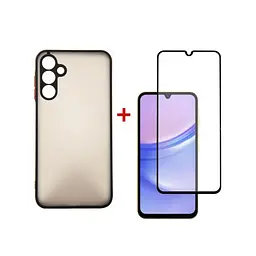 Чохол до мобільного телефона Dengos Kit for Samsung Galaxy A25 5G case + glass (Black) (DG-KM-65)