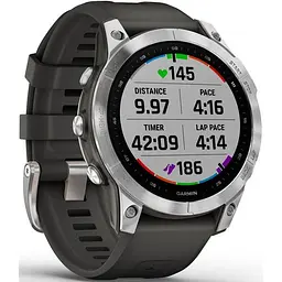 Смарт-годинник Garmin Fenix 7 Standard Edition Silver with Graphite Band (010-02540-00/01) Б/В [164431] - мініатюра 2