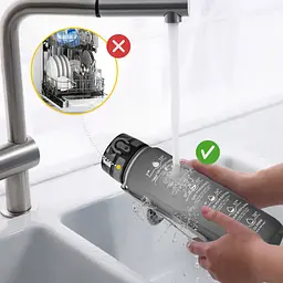 Пляшка для води спортивна 4FIZJO 1000 мл 4FJ0632 Grey/Black (P-5905973400756) - мініатюра 6