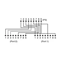 Розгалужувач витої пари, STP, cat.5e, 1x2RJ-45 Digitus (DN-93904) - мініатюра 2