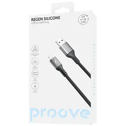 Кабель Proove ReGen Silicone USB to Lightning 2.4A (1m) black - мініатюра 2