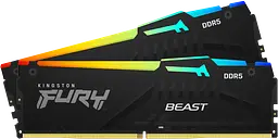Оперативна пам'ять Kingston FURY 32GB (2x16GB) DDR5 6000MHz Beast RGB Black (KF560C30BBEAK2-32)