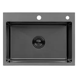 Кухонна мийка Kroner KRP Schwarze - 5843HM PVD (3,0/1,0 мм) (CV022794)
