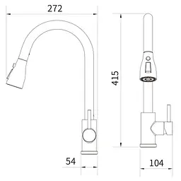 Висувний кухонний змішувач Xiaomi DIIIB Pull-out Kitchen Faucet (DXCF021)