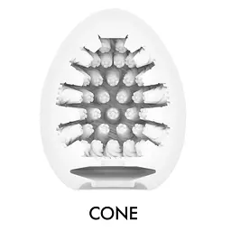 Мастурбатор-яйце Tenga Egg Cone, щільний TPE, пробник лубриканту 5 мл - мініатюра 3