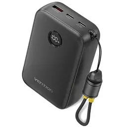 Зовнішній акумулятор Vention 20000mAh 22.5W Power bank FKBB0-C із вбудованим кабелем