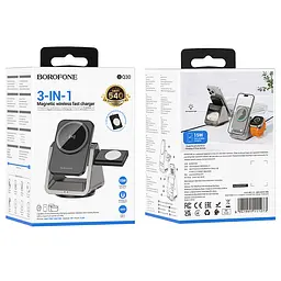 БЗП Borofone BQ30 Wide 3in1 15W Metal gray - мініатюра 6