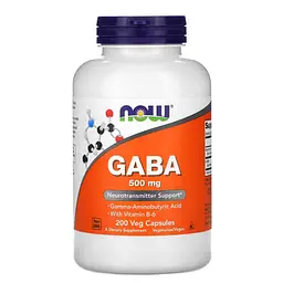 GABA 500 mg 200 Capsules NOW vit0006678