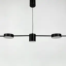 Видовджена чорна люстра LUMINA LUX Line.F MJ 117/5 BK - мініатюра 2
