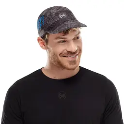 Кепка Buff Pack Run Cap Rush Graphite L/XL Чорний-Синій