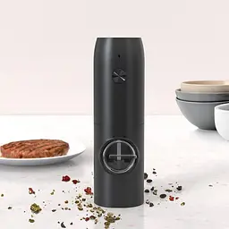 Акумуляторна електрична перечниця-млин Semi Electric pepper mill, Black з регулятором помелу та підсвічуванням