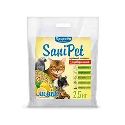 Наповнювач Природа Sani Pet деревний універсальний з ароматом лимона 2.5 кг - мініатюра 2