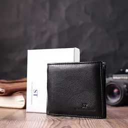 Чоловічий шкіряний портмоне ST Leather 11,5х9,5х1,5 см acs0028307 - мініатюра 8