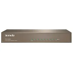 Комутатор TENDA TEG1008D 8port 10/100/1000 BaseTX, desktop, метал - мініатюра 2