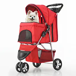 Коляска для котів та собак Bestopet Люпосанчик BS-RL-16 Red - мініатюра 1
