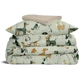 Комплект постільної білизни Cosas Happy dogs Підлітковий оливковий (HappyDogs_El80-07Savana_155)