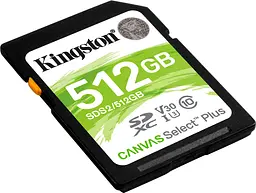 Карта пам'яті Kingston SDXC Canvas Select Plus 512GB Class 10 UHS-I U3 V30 [SDS2/512GB] [100867] - мініатюра 4