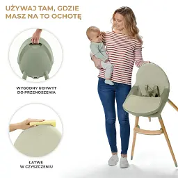 Стільчик для годування KinderKraft Fini 2 Green - мініатюра 5